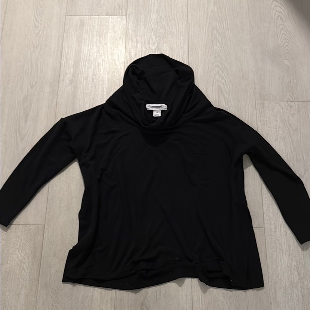Workshop Republic Clothing Black Cowl Neck Sweater
